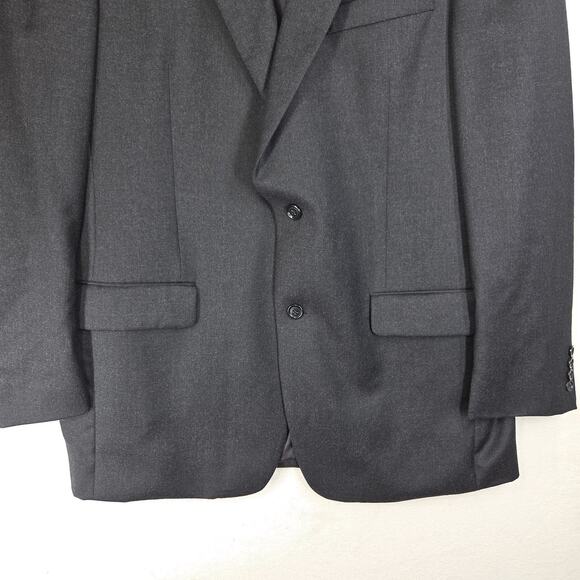 Jos A Bank Blazer Mens Sz 44L Black2 Button Jacket Sport Coat Oxford Wool NWT - Picture 12 of 16